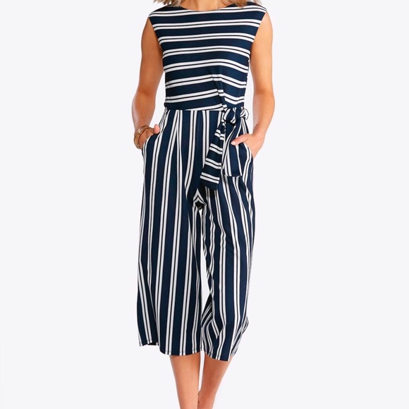 Cato Pants - Cato sleeveless cropped jumpsuit